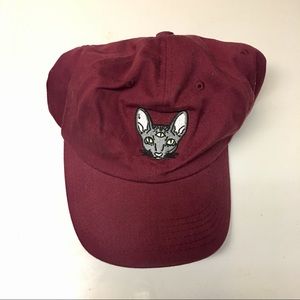 Urban Outfitters Baseball Hat Red Cat Adjustable